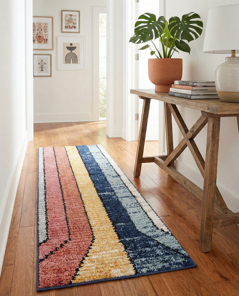 Marrakech Mosaic Collection Area Rug -  Agadir Runner Multi  lifestyle 24
