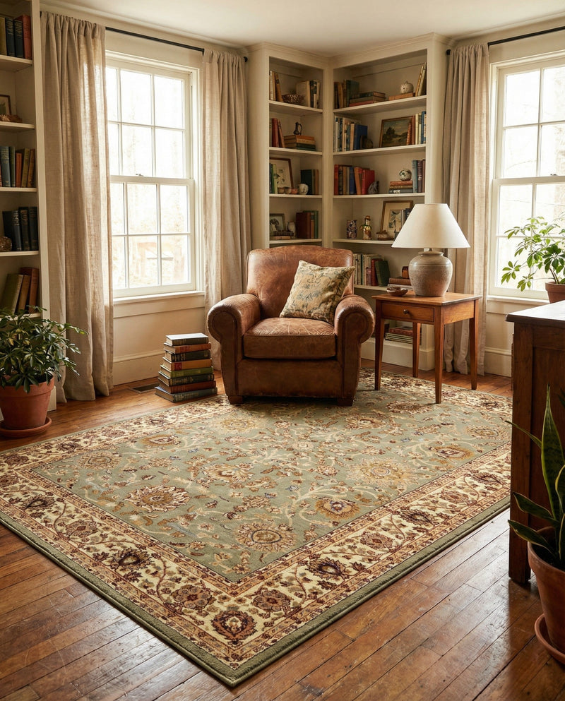 Jaipur Elegance Collection Area Rug -  City Rectangle Light Green  lifestyle 14