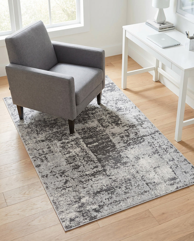 Bloomsbury Elegance Collection Area Rug -  Belgravia Rectangle Gray  lifestyle 70