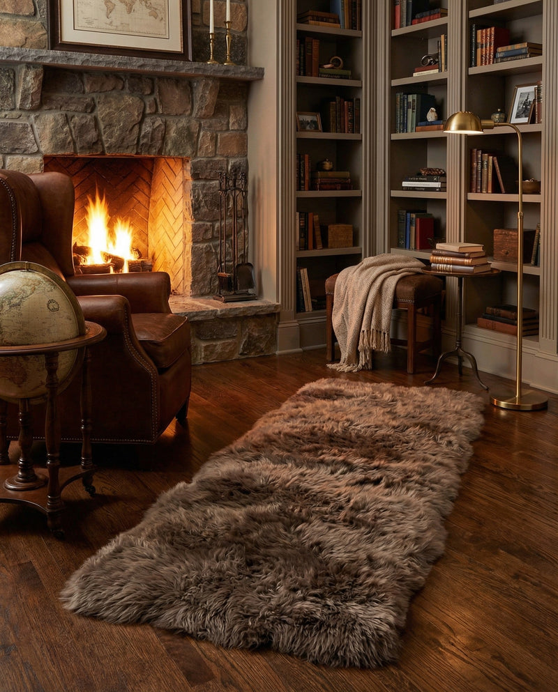 Lambskin Haven Collection Area Rug - Fleeceville Runner Beige  lifestyle 35
