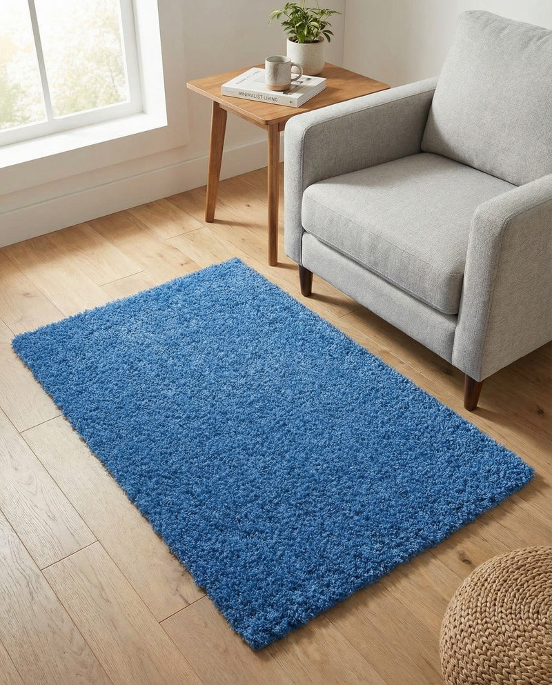 Plush Oasis Collection Area Rug - Serenity (Periwinkle Blue) Rectangle Periwinkle Blue  lifestyle 37