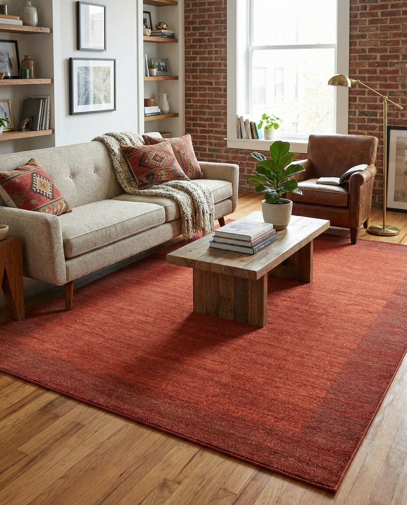 Studio Haven Collection Area Rug -  Conservatory (Terracotta) Rectangle Terracotta  lifestyle 15