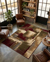 Bistro Lounge Collection Area Rug -  Doppio Rectangle Multi  lifestyle 17