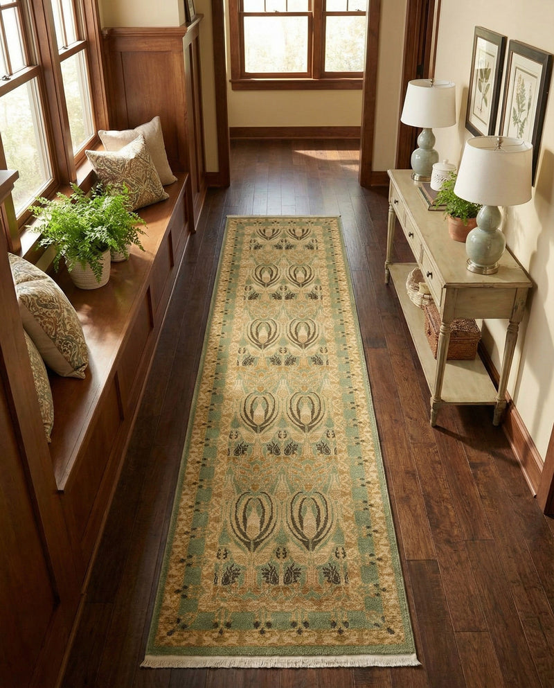 Chelsea Elegance Collection Area Rug -  Brompton (Light Green) Runner Light Green  lifestyle 53