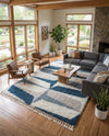 Cozy Cove Shag Collection Area Rug -  Tidewater Rectangle Blue  lifestyle 25