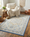 Savannah Series Collection Area Rug - Charleston (Sky blue) Rectangle Sky blue  lifestyle 14