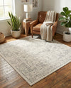 Savannah Soiree Collection Area Rug -  Everglade (White) Square White  lifestyle 63