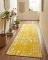 Brighton Stripes Collection Area Rug - Sussex (Yellow) Runner Yellow  lifestyle 26