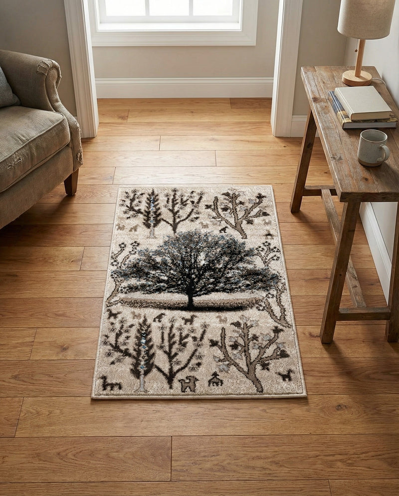 Coastal Haven Collection Area Rug -  Coastline Rectangle Beige  lifestyle 12