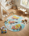 Wonder Tykes Collection Area Rug -  Labyrinth Round Teal  lifestyle 42