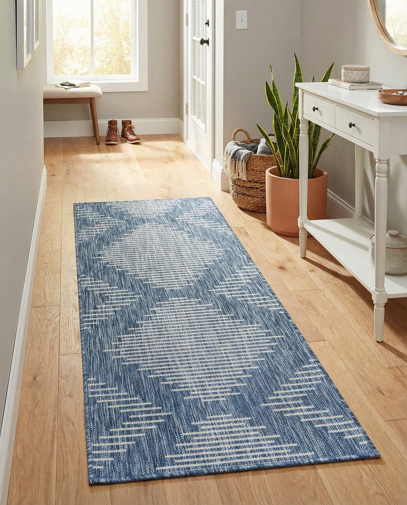 Urban Terrace Collection Area Rug -  Chelsea (Blue) Runner Blue  lifestyle 20
