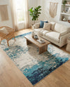 Colorburst Oasis Collection Area Rug -  Tropic Rectangle Blue  lifestyle 17