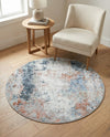 Aegean Elegance Washables Collection Area Rug -  Ithaca Round Multi  lifestyle 60