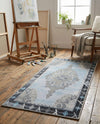 Heritage Elegance Collection Area Rug -  Winterthur (Blue Gray) Runner Blue Gray  lifestyle 50