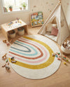 Wonder Tykes Collection Area Rug -  Illusion Round Ivory  lifestyle 52