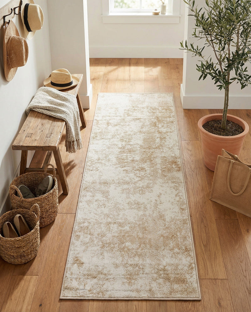 Luminara Sands Collection Area Rug - Elysium (Sand) Runner Sand  lifestyle 48