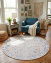 Heritage Elegance Collection Area Rug -  Nijo Round Beige  lifestyle 46