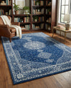 Dover Terrace Collection Area Rug - Marina (Navy Blue) Rectangle Navy Blue  lifestyle 17