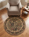 Neptune Elegance Collection Area Rug -  Galatea (Green) Round Green  lifestyle 23