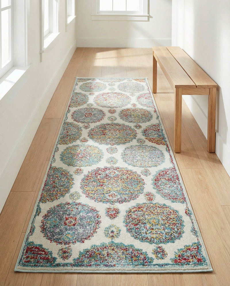 Arcadia Rugs Collection Area Rug -  Atlantis (Cream) Runner Cream  lifestyle 79