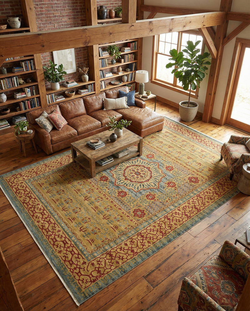 Ottoman Elegance Collection Area Rug -  Cappadocia Rectangle Light Blue  lifestyle 55