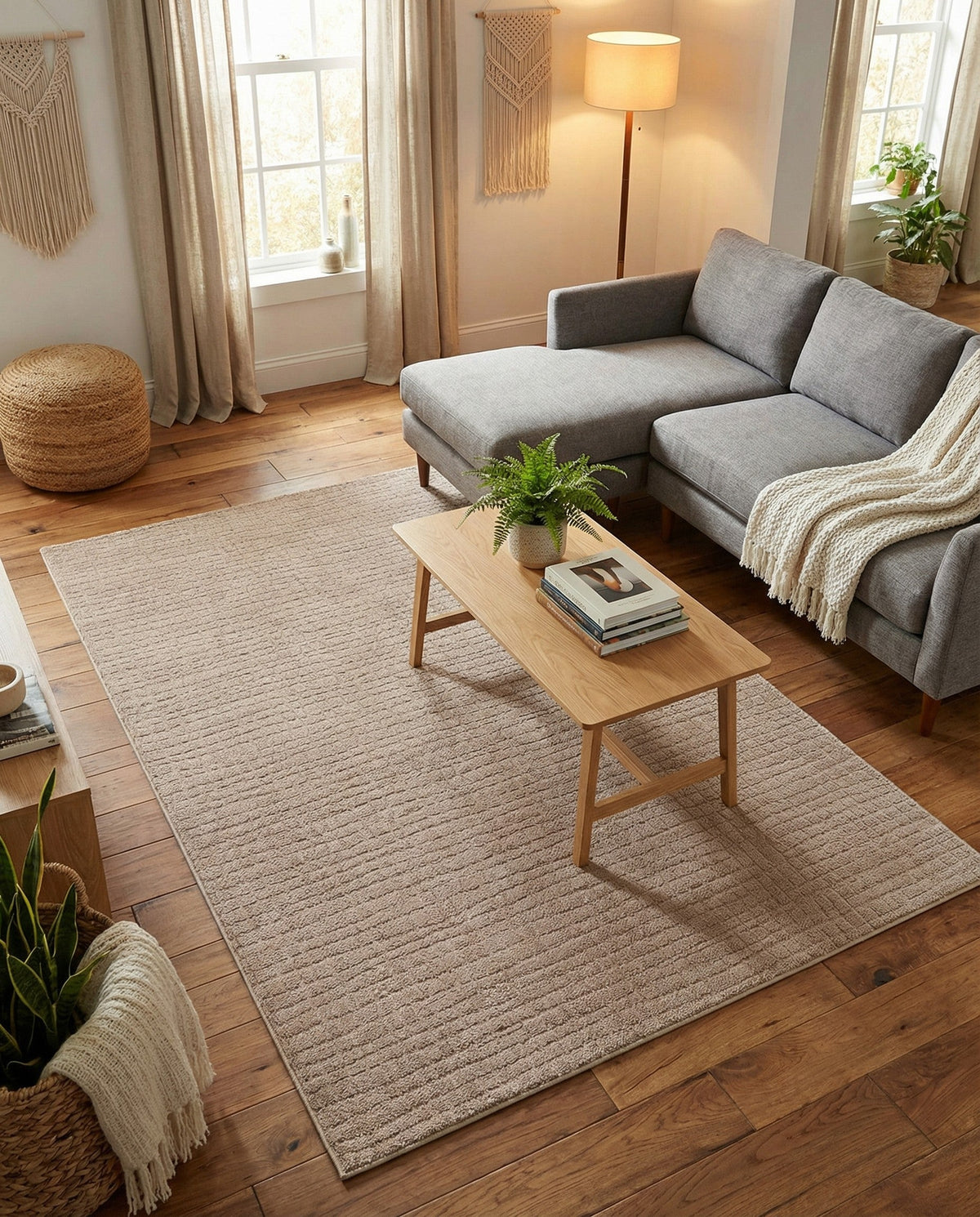 Haven Tapestry Collection Area Rug - WhisperingFalls Rectangle Rustic Pebble  lifestyle 25