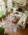 Heritage Harbor Collection Area Rug -  Seabreeze Rectangle Dusty Rose  lifestyle 15