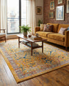 Seville Stripes Collection Area Rug -  Malaga (Yellow) Rectangle Yellow  lifestyle 18