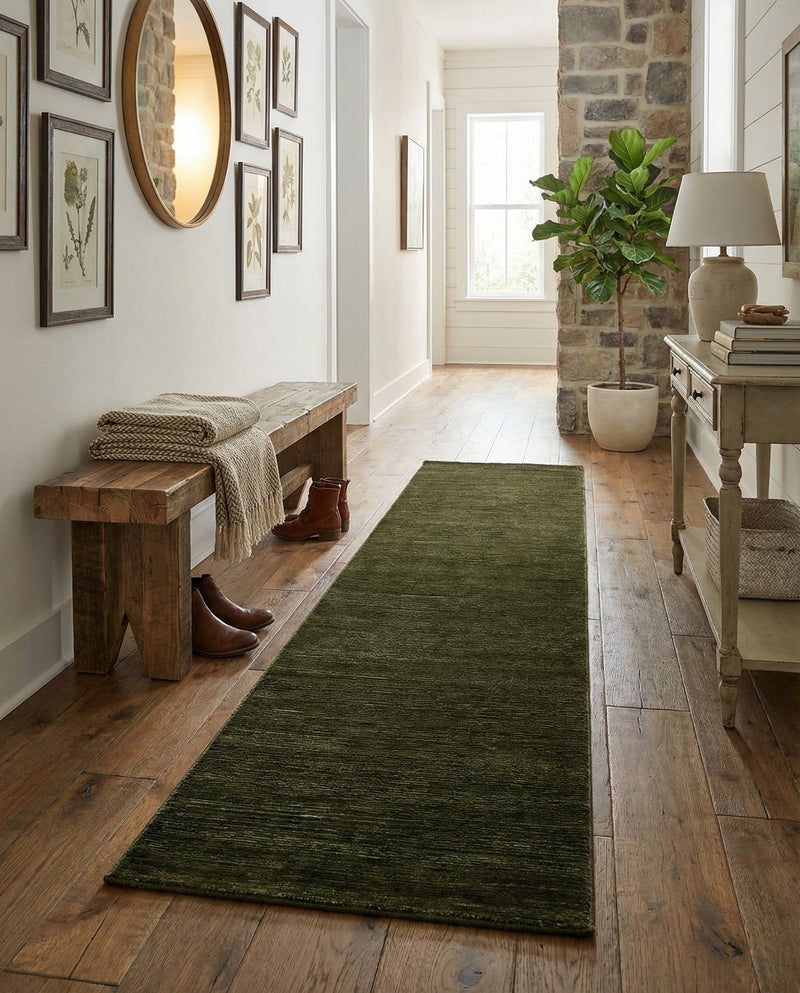 Bloomsbury Elegance Collection Area Rug -  Kensington (Green) Runner Green  lifestyle 71