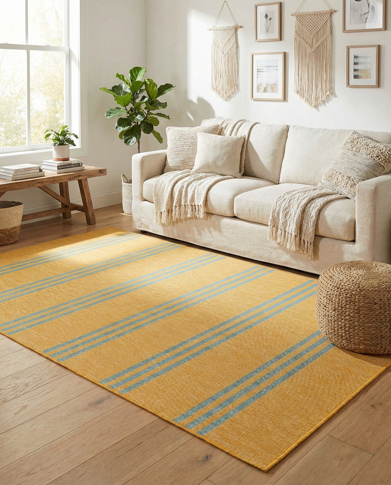 Urban Oasis Rugs Collection Area Rug -  District (Yellow and Aqua) Rectangle Yellow and Aqua  lifestyle 18