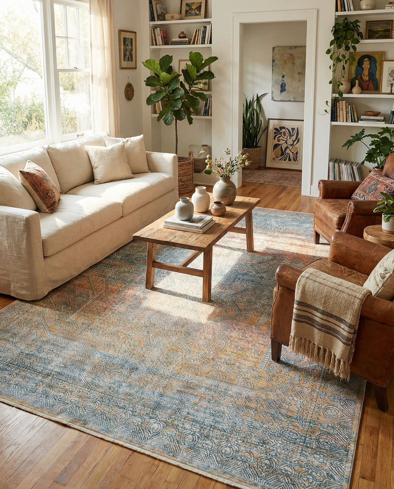 Coastal Haven Collection Area Rug -  Oceania Rectangle Multi  lifestyle 6