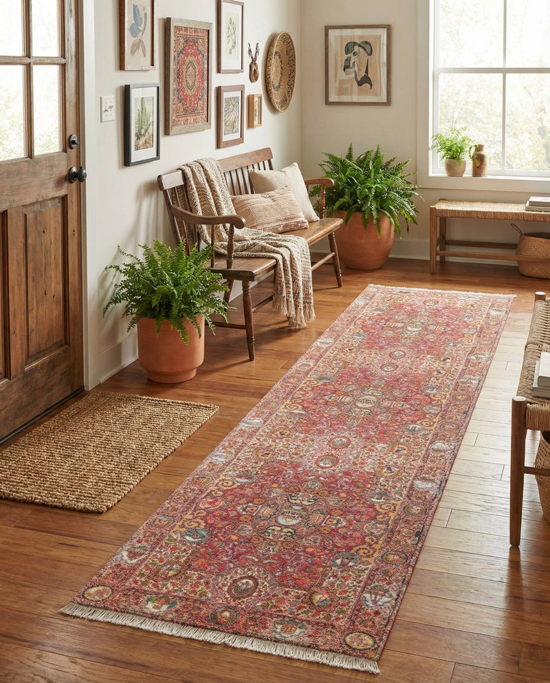 Bazaar Chic Collection Area Rug -  Khouribga Runner Rust Red  lifestyle 54