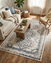 Savannah Elegance Collection Area Rug -  Tybee (Gray Blue) Rectangle Gray Blue  lifestyle 26