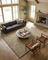 Cozy Comfort Shag Collection Area Rug - Haven (Khaki) Rectangle Khaki  lifestyle 14