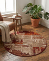 Autumn Meadow Collection Area Rug -  Goldentwine Round Multi  lifestyle 33