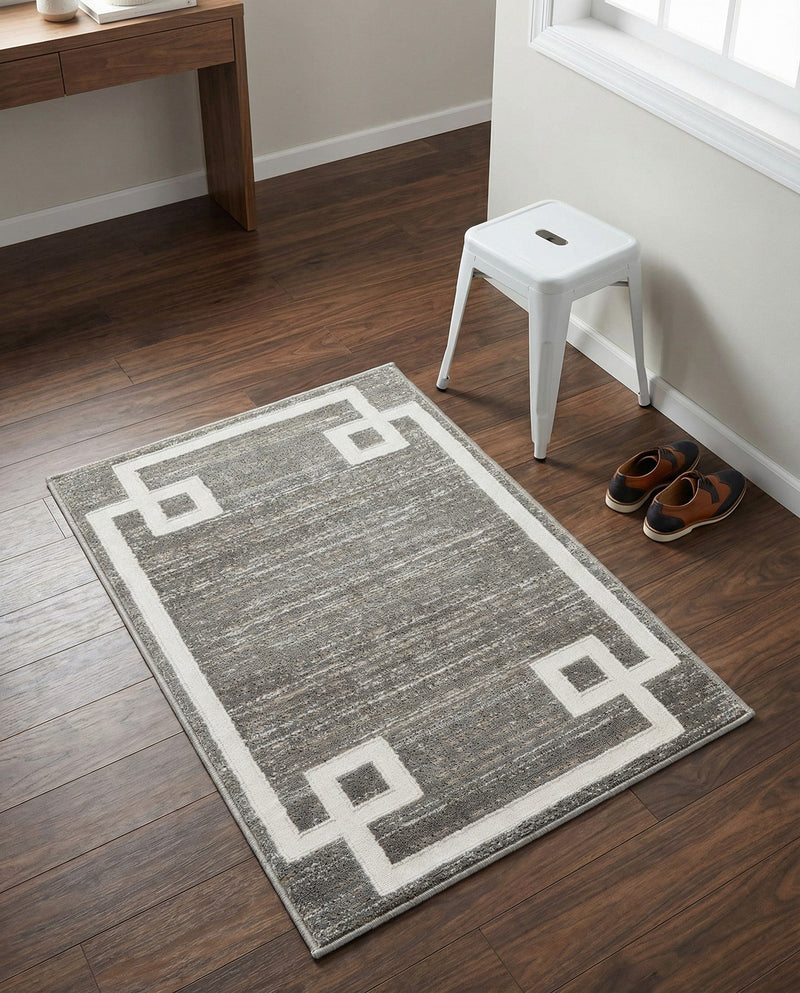 Metro Heights Collection Area Rug -  Bronx Rectangle Gray  lifestyle 51