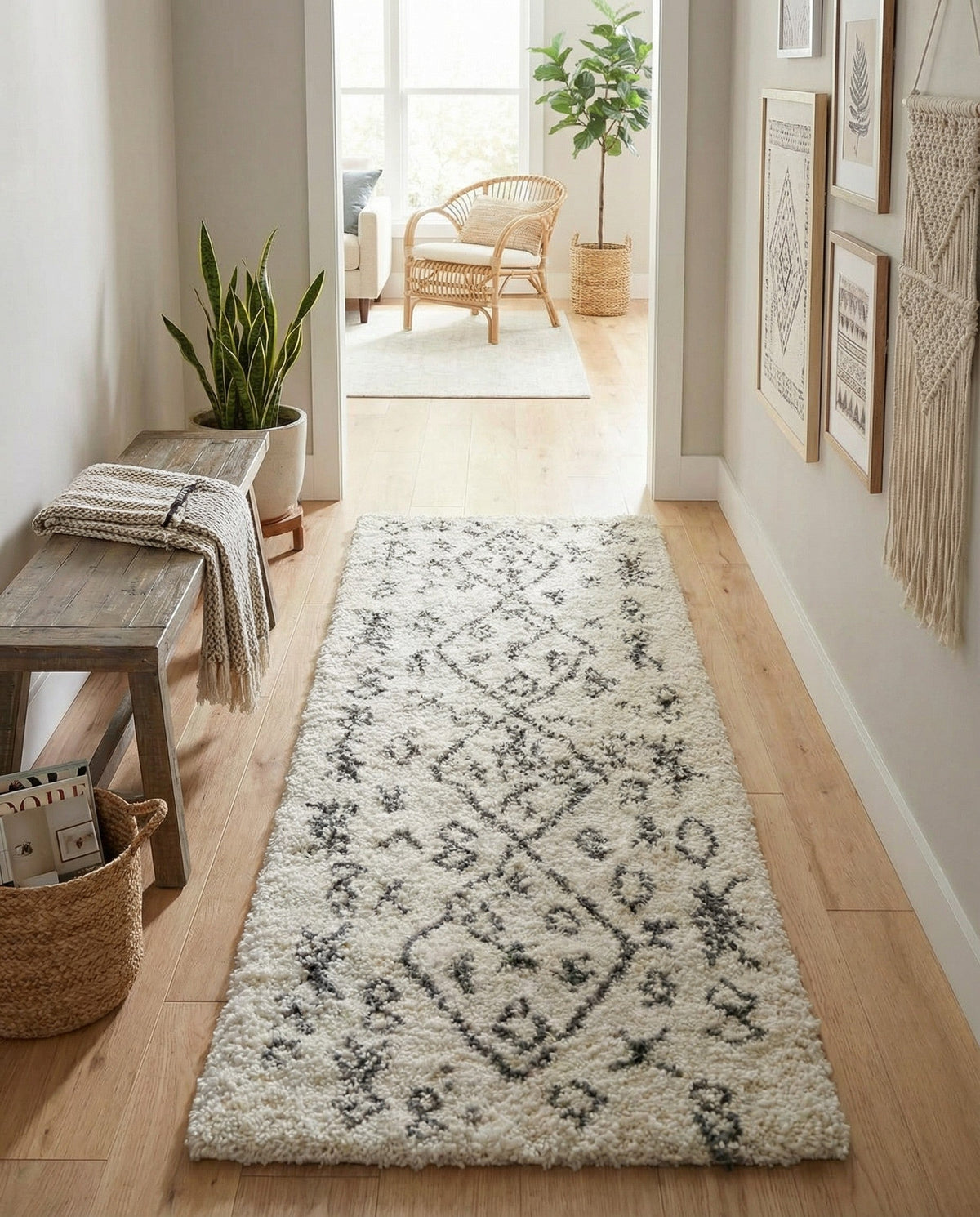 Casablanca Comfort Collection Area Rug - Sahara Runner Pure Ivory  lifestyle 115