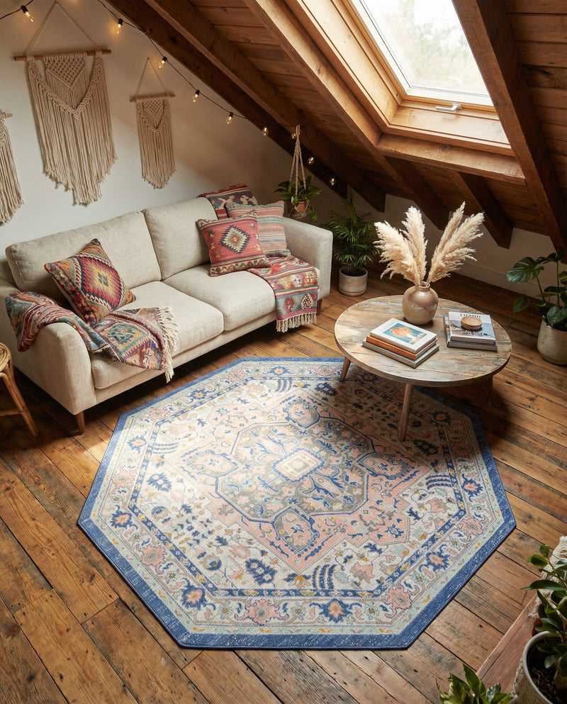 Savannah Series Collection Area Rug - Charleston (Multi) Octagon Multi  lifestyle 56