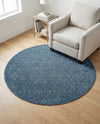 Garden Lattice Charm Collection Area Rug - Arbor (Navy Blue) Round Navy Blue  lifestyle 50