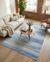 Zagros Shades Collection Area Rug -  Sepidan Rectangle Blue Ivory  lifestyle 11