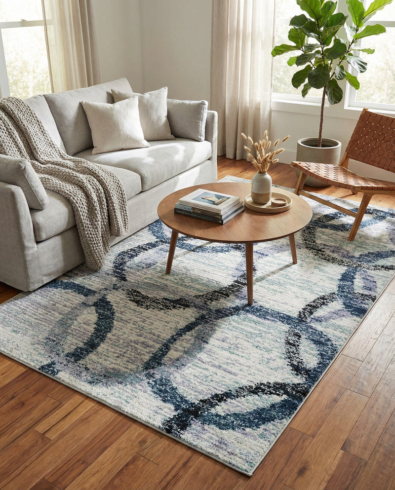 Santa Fe Trails Collection Area Rug -  Taos Rectangle Ivory  lifestyle 14