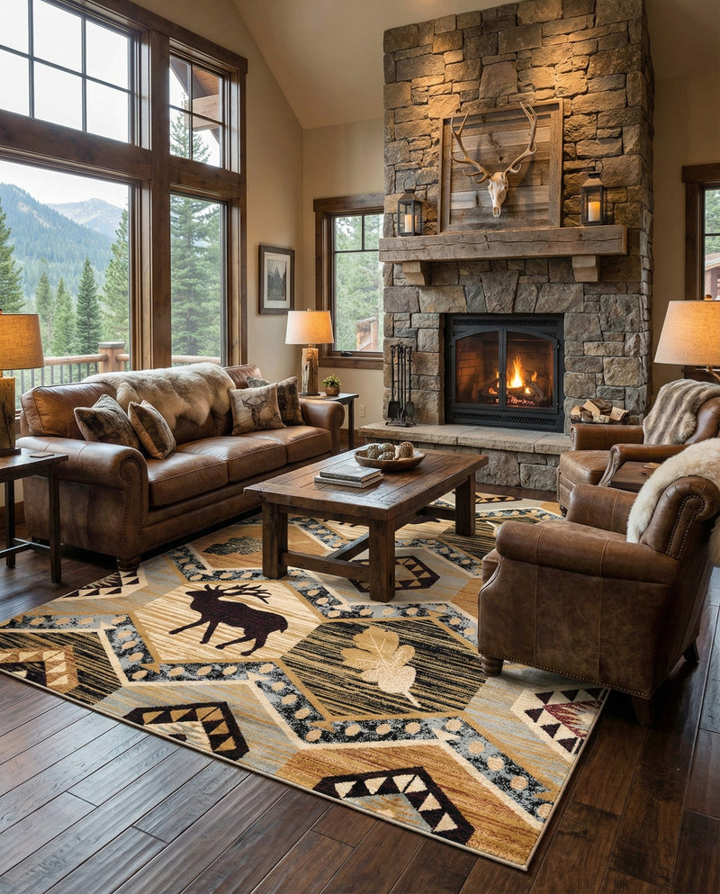 Frontier Trails Collection Area Rug -  Mesa Rectangle Blue  lifestyle 26