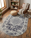 Georgetown Rugs Collection Area Rug - Dupont (Blue) Oval Blue  lifestyle 64