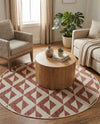 Urban Oasis Rugs Collection Area Rug -  Highrise (Rust Red) Round Rust Red  lifestyle 45