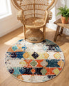 Colorburst Oasis Collection Area Rug -  Marina Round Ivory  lifestyle 80