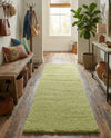 Solid Shag Seaside Collection Area Rug - Azure Cove (Light Green) Runner Light Green  lifestyle 40