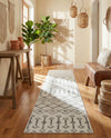 Marrakech Lattice Collection Area Rug - Medina (Ivory) Runner Ivory  lifestyle 53