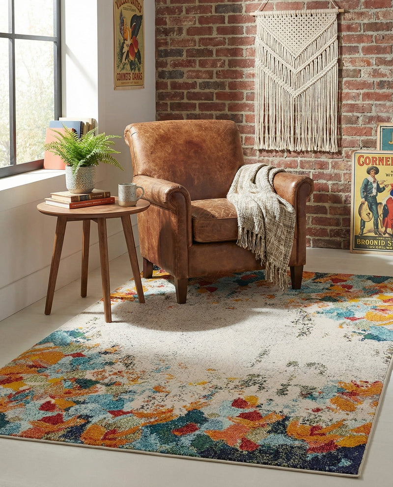 Chromatic Oasis Collection Area Rug -  Twilight Rectangle Multi  lifestyle 27