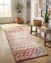 Mediterranean Lattice Collection Area Rug -  Casablanca (Ivory Multi) Runner Ivory Multi  lifestyle 82