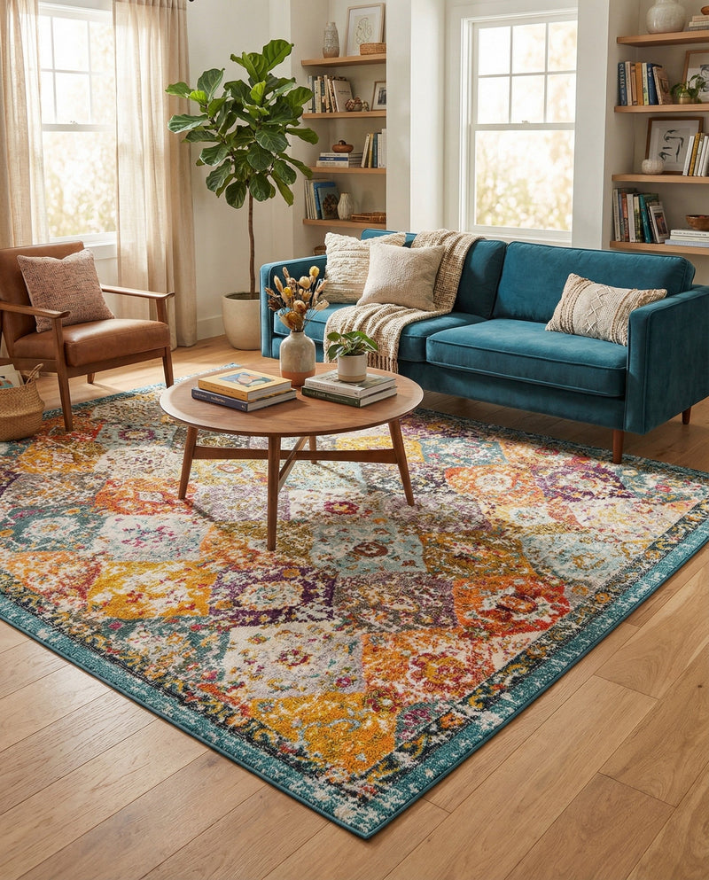 Brighton Terrace Collection Area Rug -  Rottingdean (Multi) Rectangle Multi  lifestyle 24